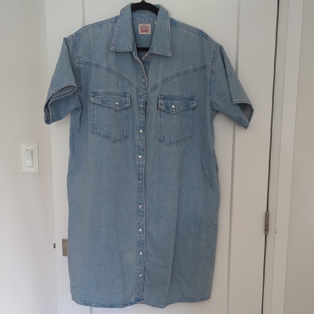 Levi's Light Blue Denim Shirt Dress